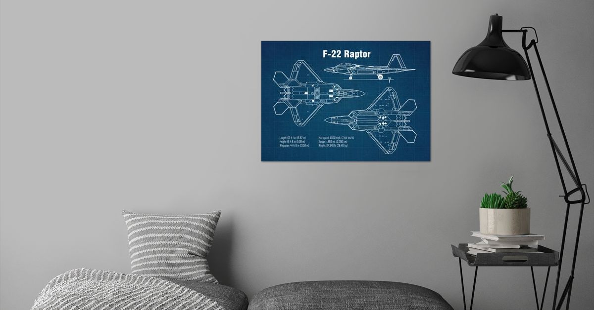 F22 Raptor Aircraft Poster By Flo Rutherford Displate