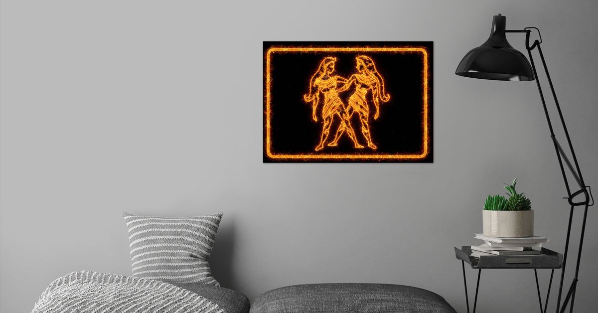 'Gemini Zodiac Fire Sign' Poster by Reinhard Reschner Displate