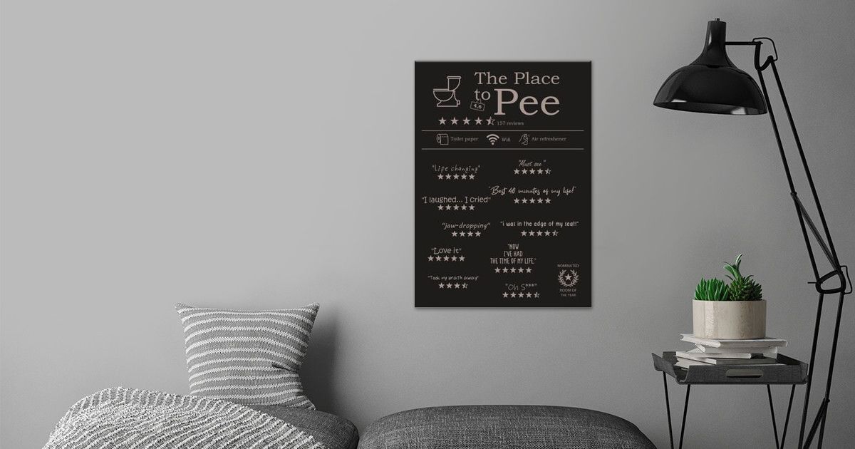 'WC fun bathroom review' Poster by MrTKBooker Displate
