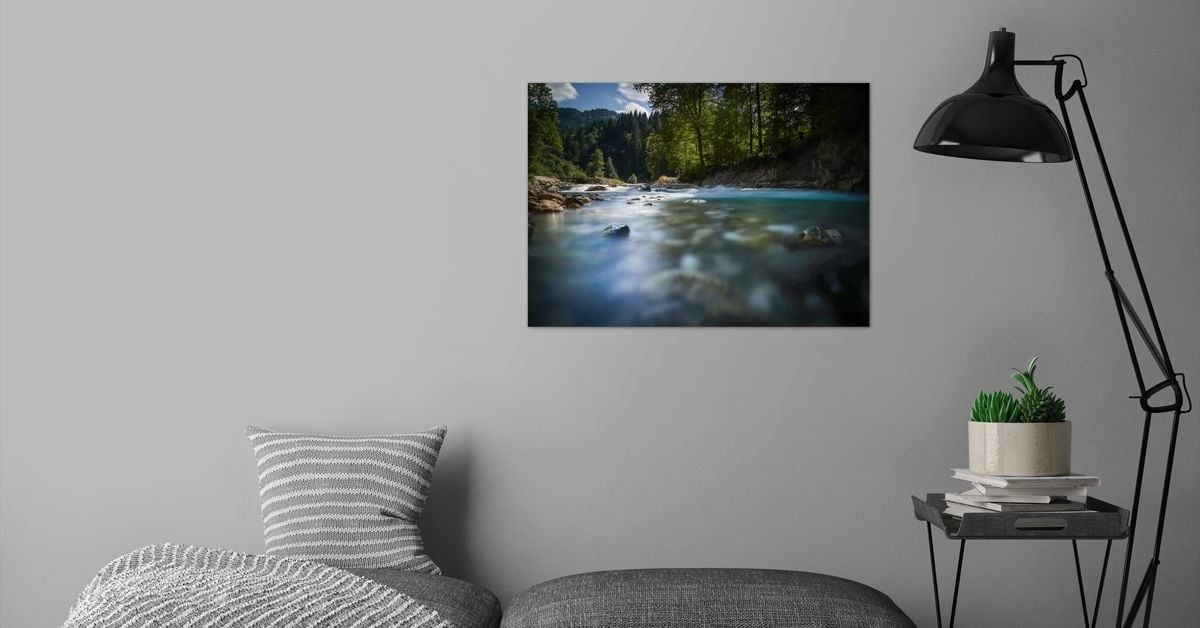 'Bergfluss in den Alpen' Poster by Norman Jaeckel | Displate