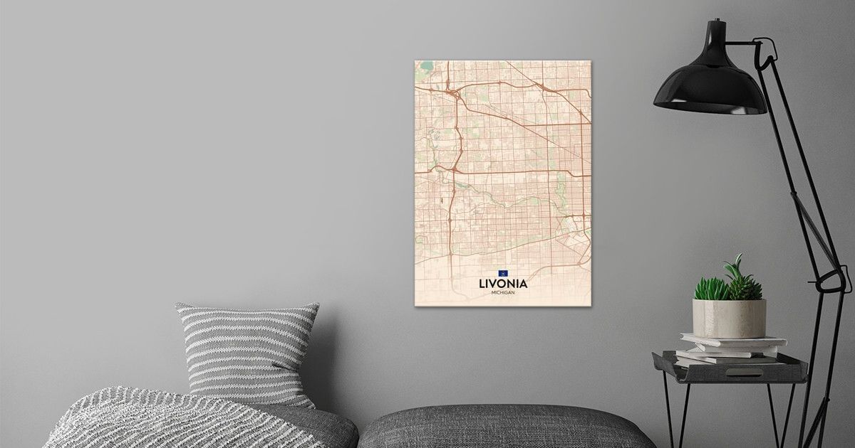 'Livonia MI' Poster by IMR Designs Displate