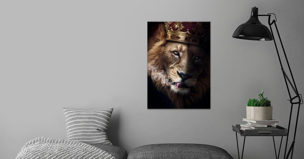 'PROUD LION king face ' Poster by MK studio | Displate