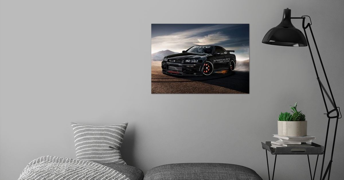 'nissan Skyline R34' Poster By Supercar Blonde 