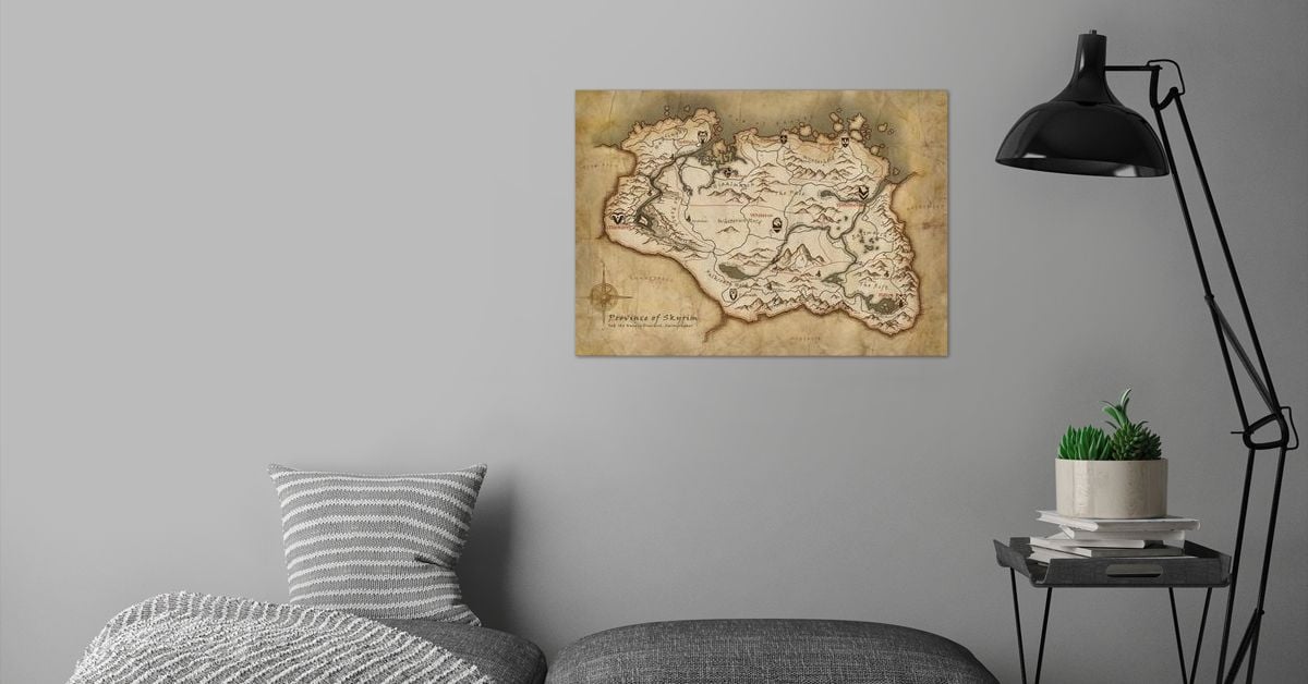 Skyrim Anthology Map Poster By The Elder Scrolls Displate