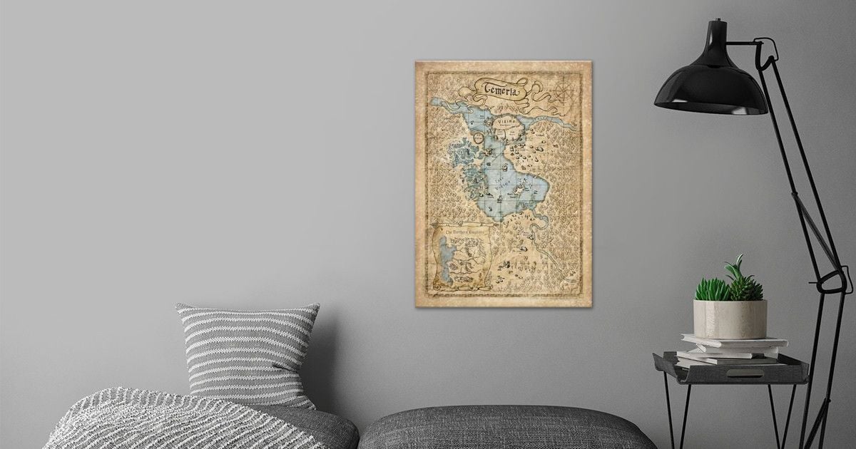 'Map of Temeria' Poster by Witcher 3 | Displate