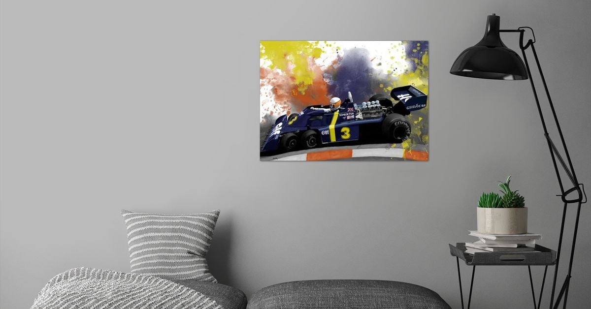 'Jody Scheckter Tyrrell' Poster by Abraham Szomor | Displate