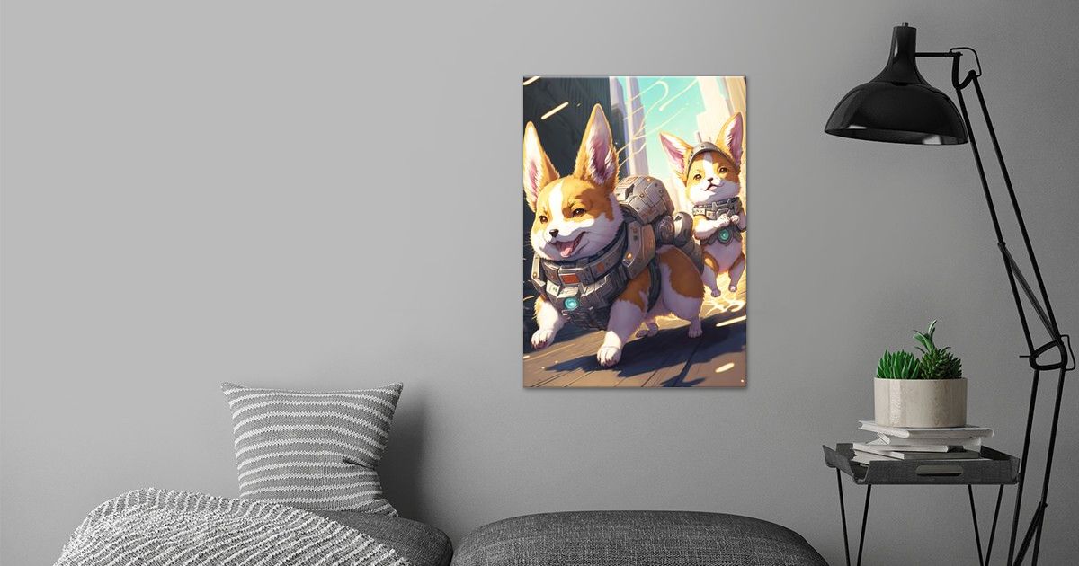 'Armored Corgis on Patrol' Poster by Rykker o7 | Displate