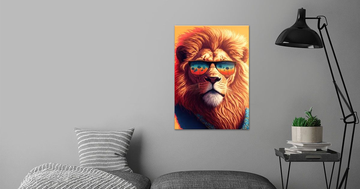 'Sunglasses Lion' Poster by nogar007 | Displate