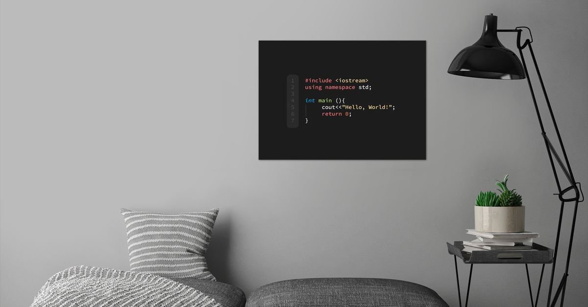 'Hello World C++' Poster by Fergy Izvan Riskiyanto | Displate