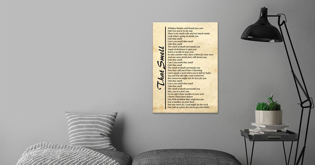 that-smell-lyrics-poster-by-xa-ya-displate