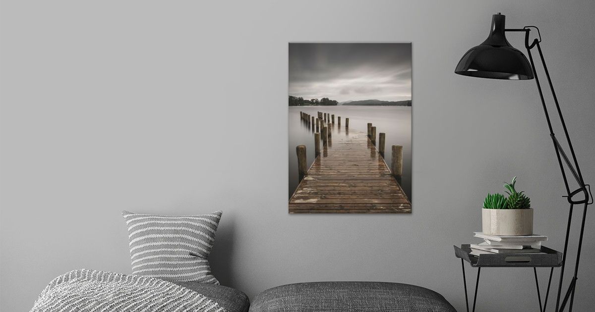 'Monk Coniston Jetty' Poster by Mark Hollis | Displate