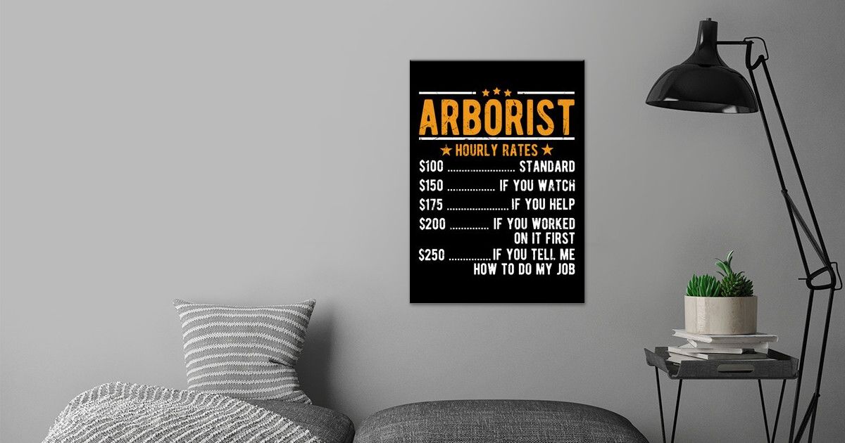 arborist-hourly-rates-poster-by-schmugo-displate