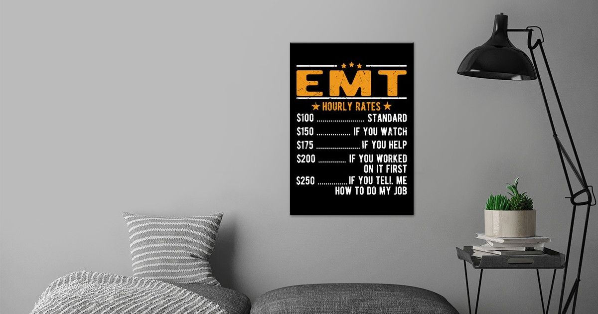 emt-hourly-rates-poster-by-schmugo-displate