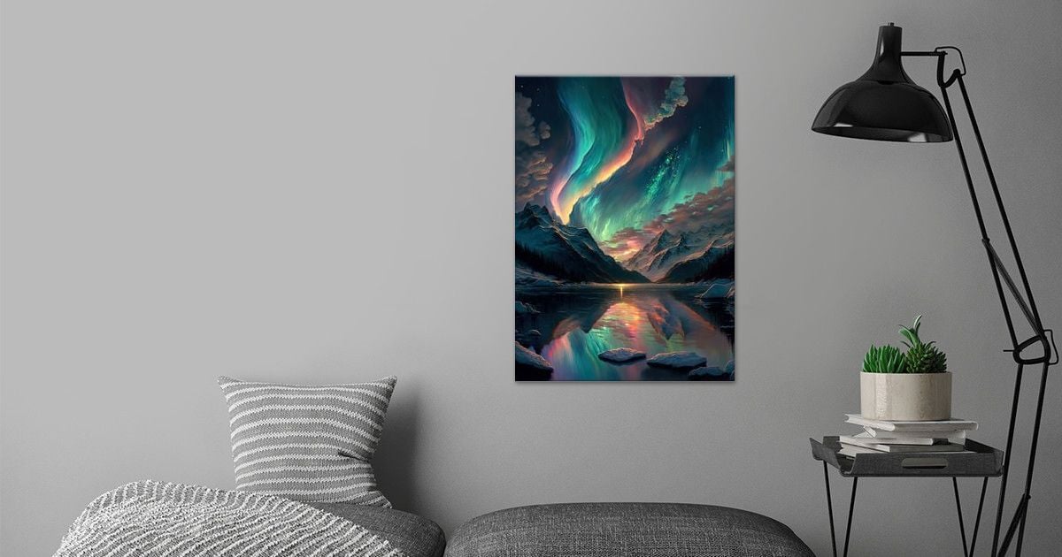 'Colourful aurora borealis' Poster by Ben Krefta | Displate