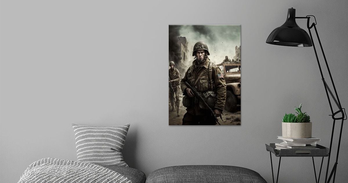 'WW2 Soldier In Battle' Poster by Youwantit | Displate