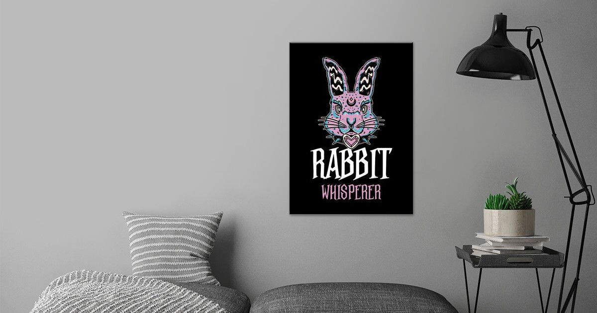 'Rabbit Whisperer' Poster by CatRobot | Displate