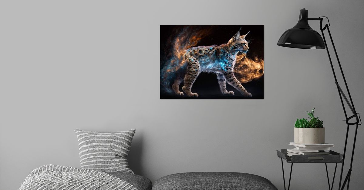 'Spirit Animal Lynx' Poster by Jiri Hodecek | Displate