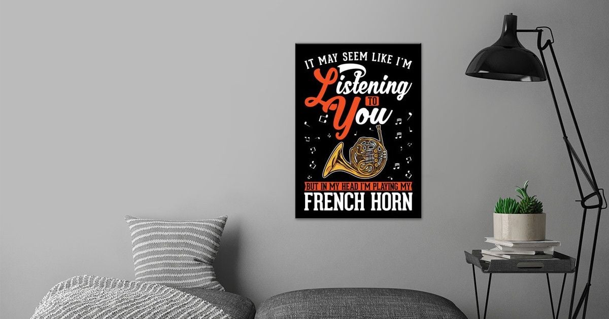 'French Horn Player Hornist' Poster by FavoritePlates | Displate