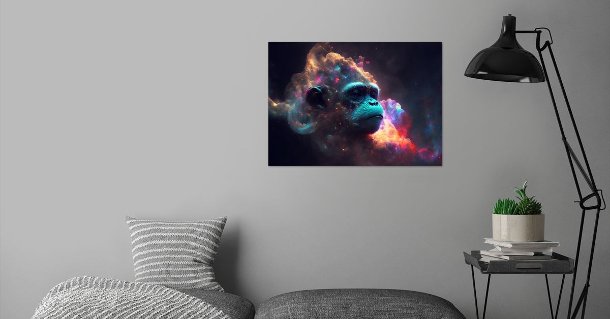 'Spirit Animal Monkey' Poster by Jiri Hodecek | Displate