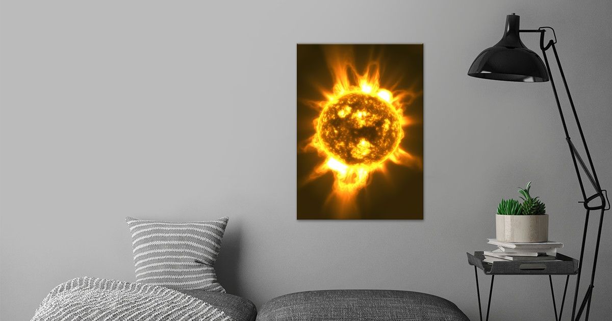 'Solar Flare Sun On Fire' Poster by mcmtdesigns | Displate