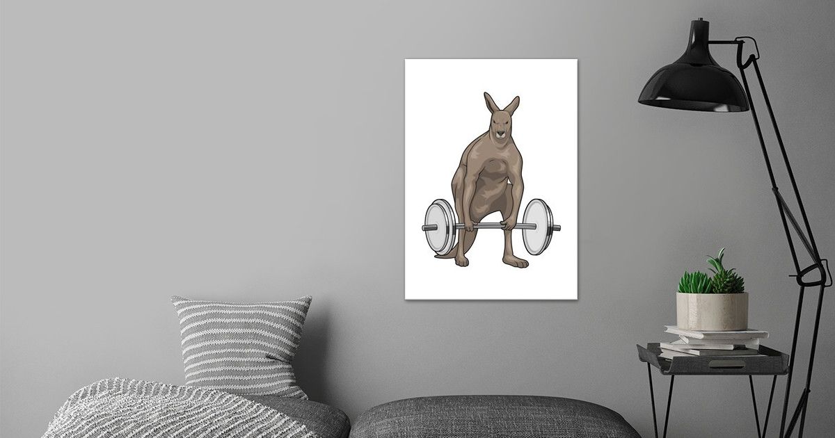 'Kangaroo Bodybuilding ' Poster by Markus Schnabel Displate