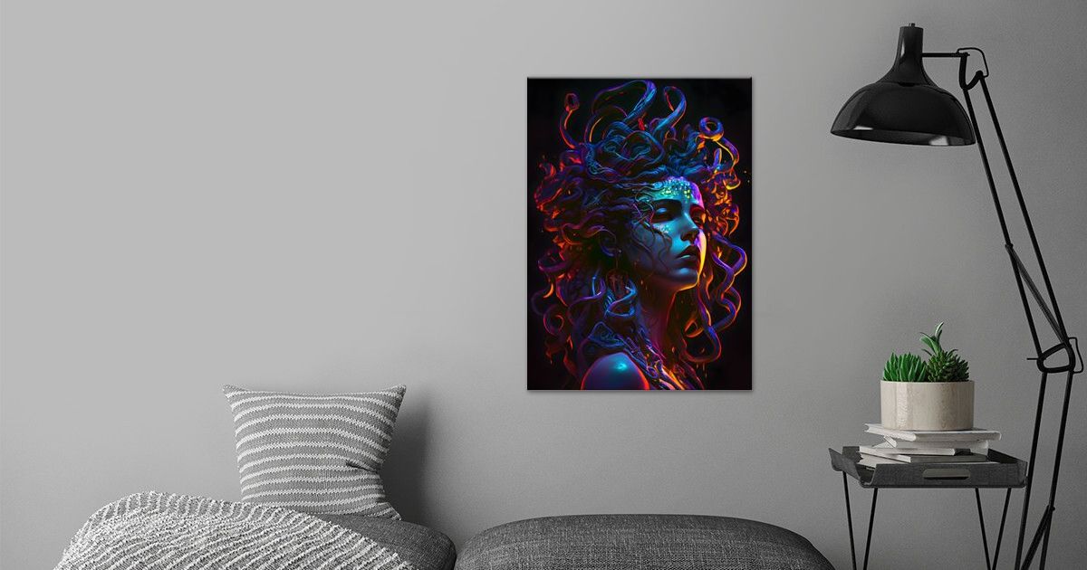 'Neon Medusa' Poster by Alexandros | Displate