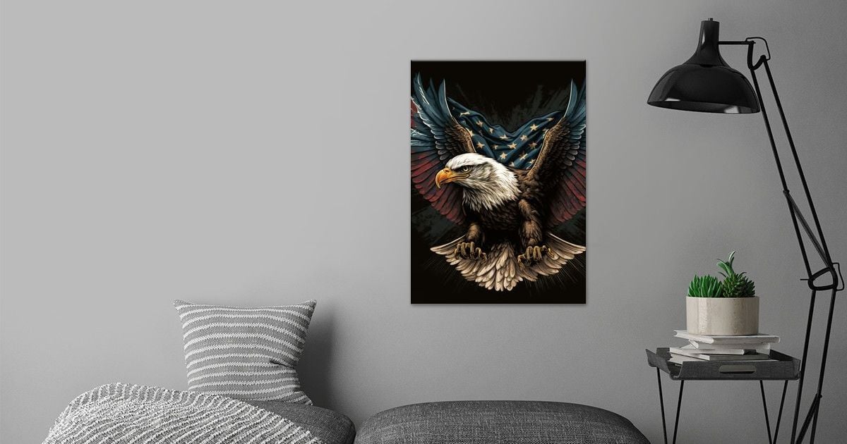 'Eagle American Flag' Poster by Chloe Connelly | Displate