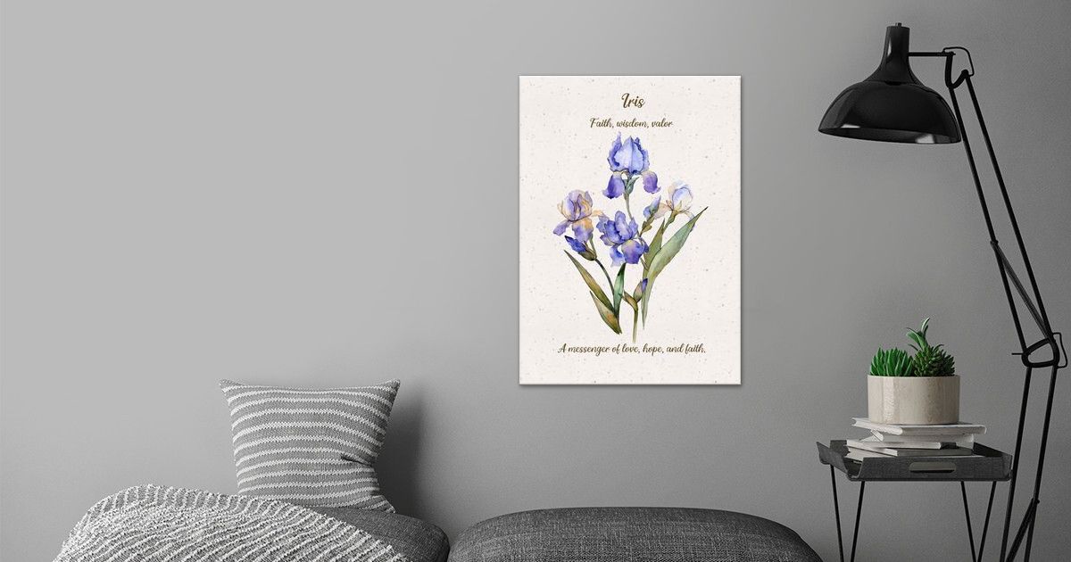 'Iris Flower Language' Poster by XandYart Displate