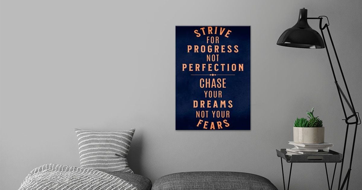 'Strive for Progress' Poster by Haru Udu | Displate