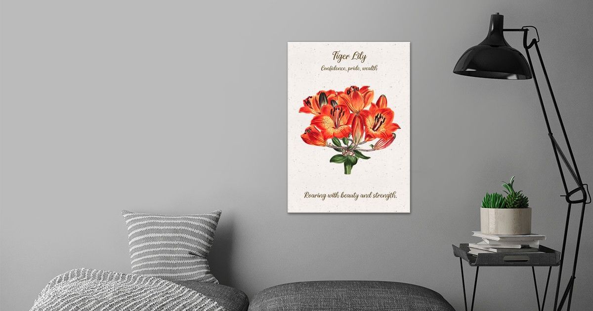 'Tiger Lily Flower Language' Poster by XandYart Displate