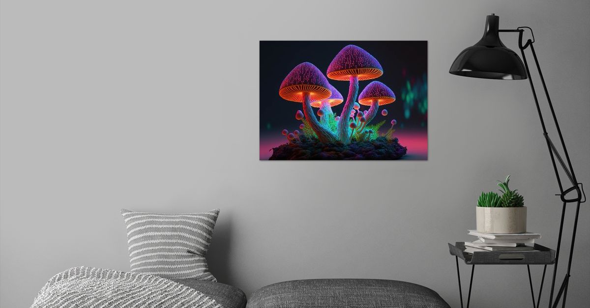 Psychedelic Mushroom Poster By MatiasCurrie Displate