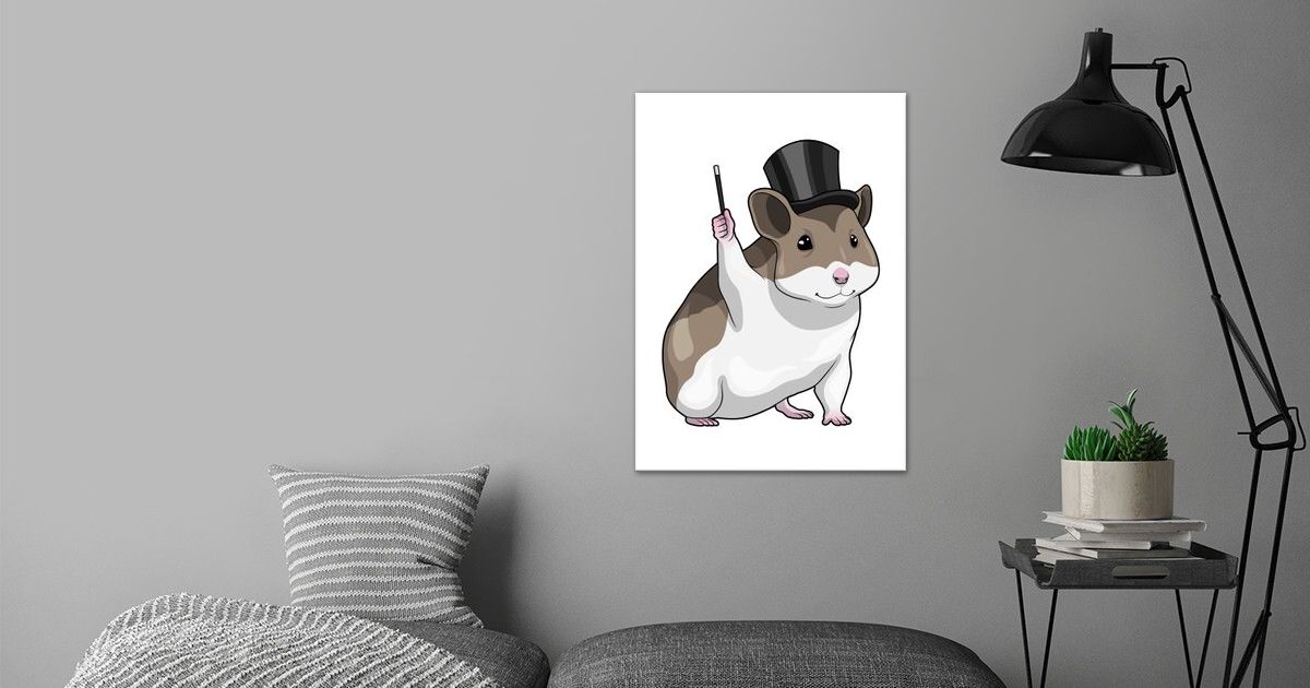 'Hamster Wizard Cylinder' Poster by Markus Schnabel | Displate