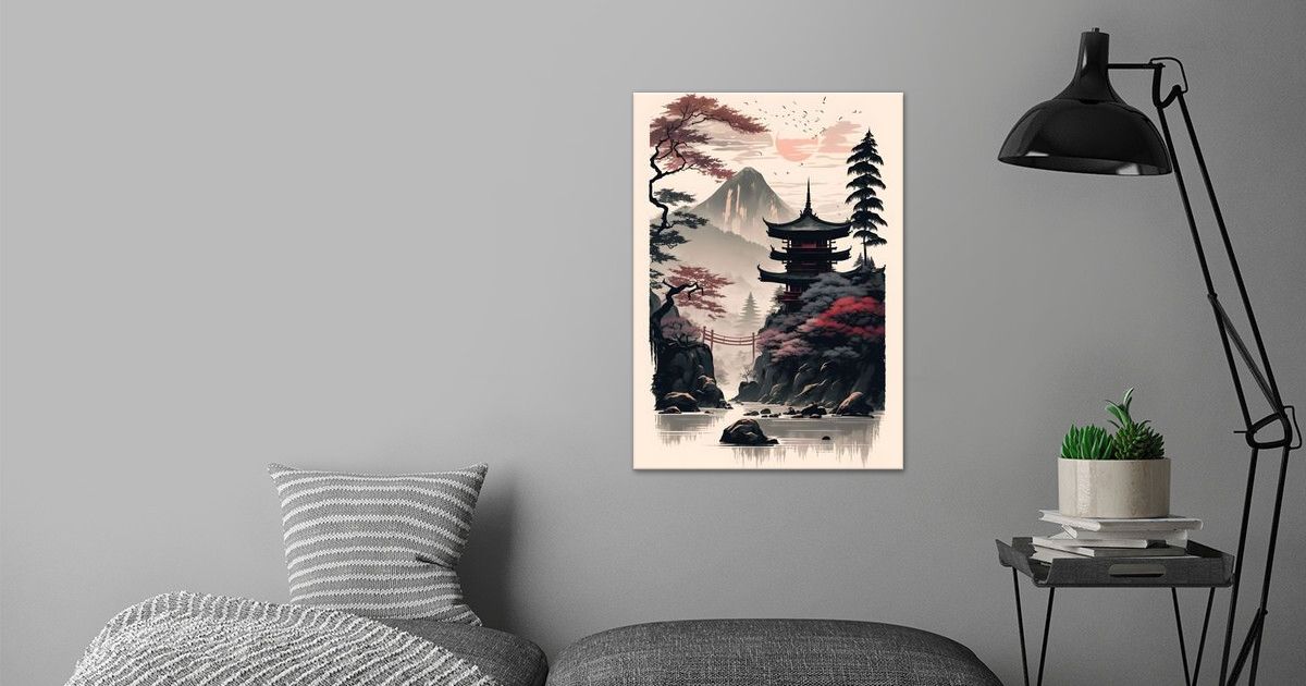 'Japanese Landscape 5' Poster by 1x Merch | Displate