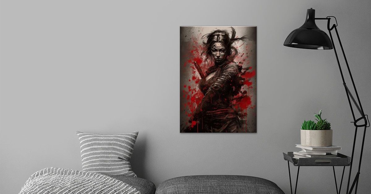 'Dangerous samurai geisha' Poster by PrintYourDigitals Displate