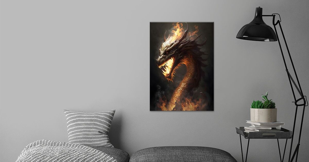 'Chinese dragon' Poster by CanvasPixelDreams | Displate