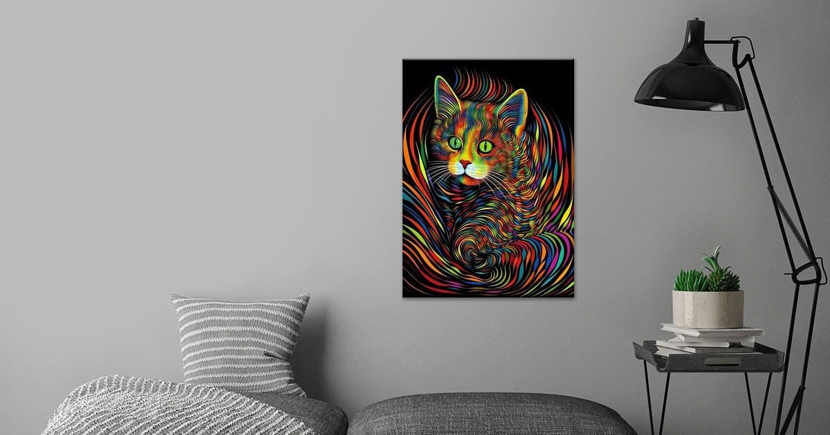 'psychodelic Cat' Poster By Neugebauer 