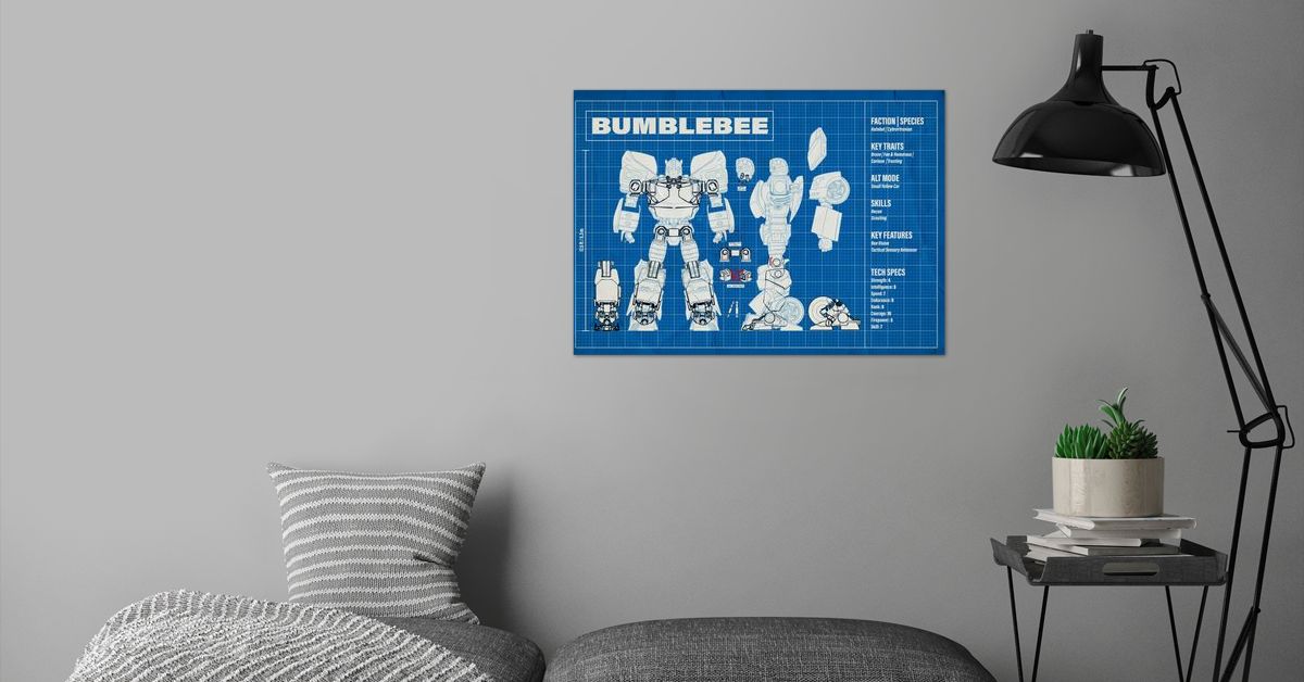 'Bumblebee Blueprint' Poster by Transformers | Displate