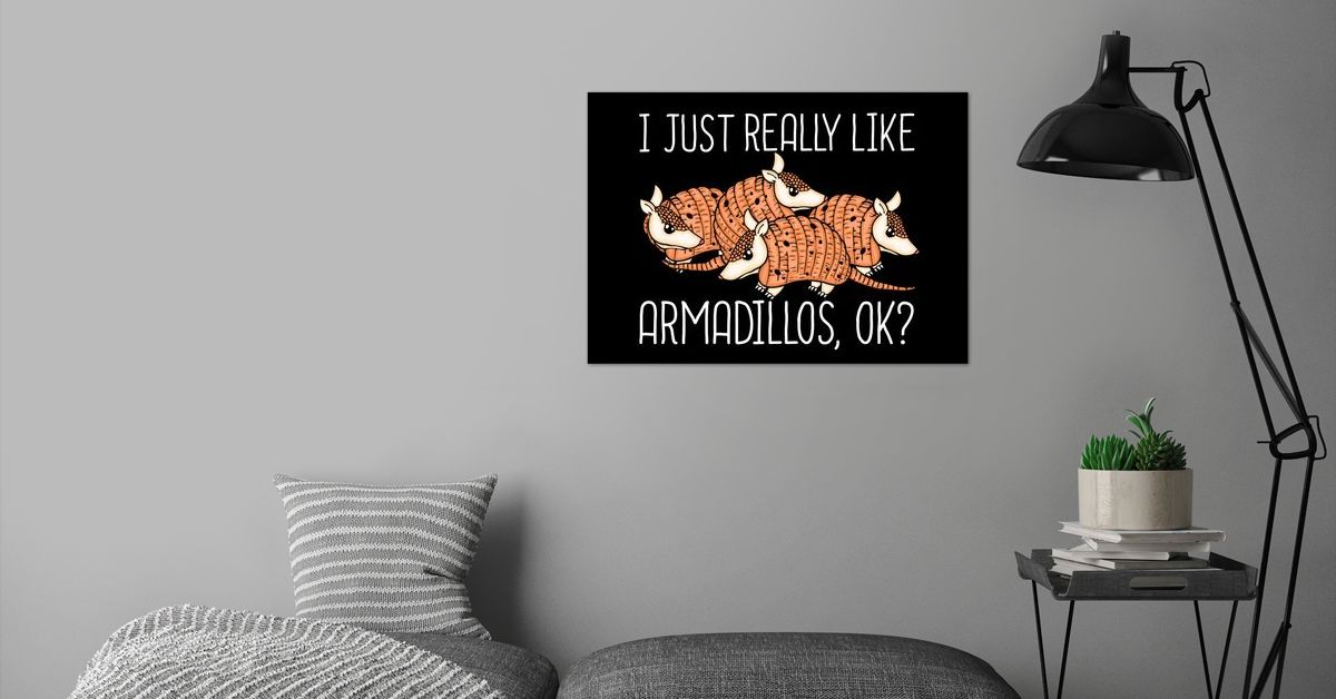 'Armadillo Gift Wildlife' Poster by PangolinArts | Displate