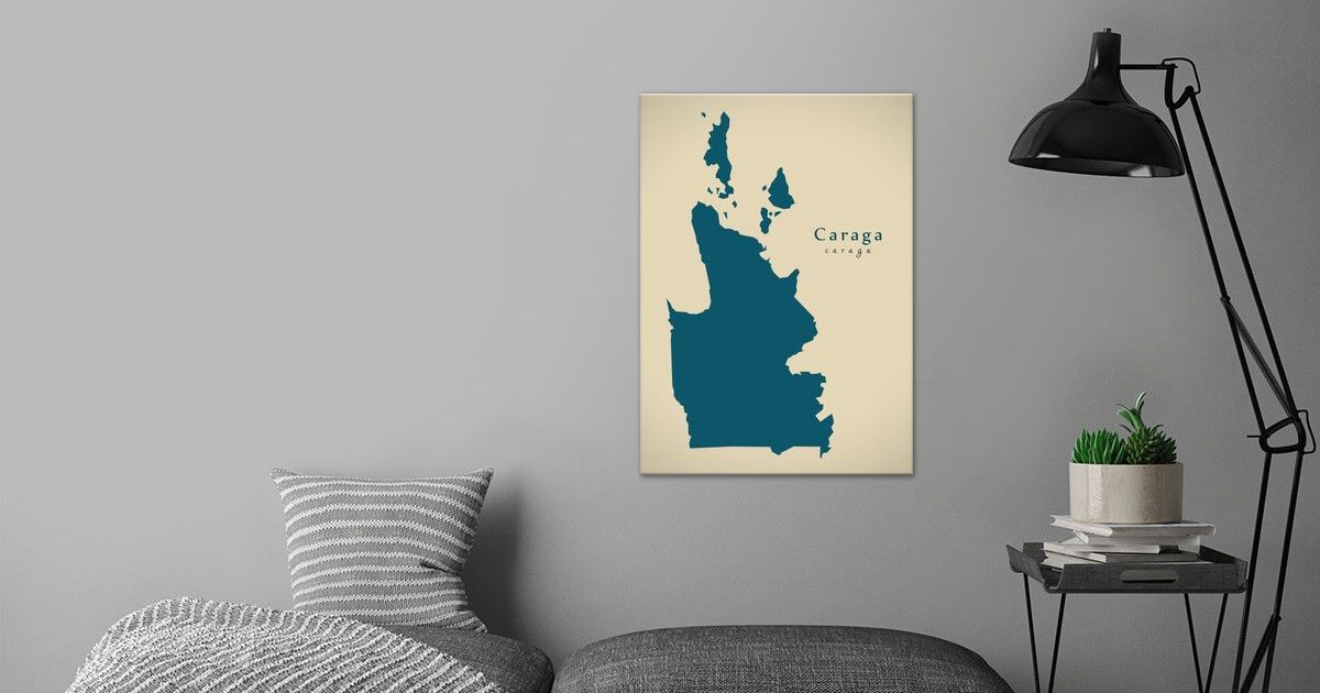 'Caraga region map' Poster by Ingo Menhard Displate