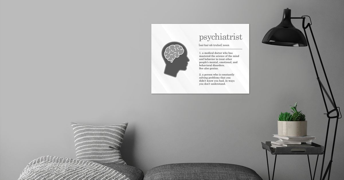 'Psychiatrist Definition' Poster by 84PixelDesign Displate