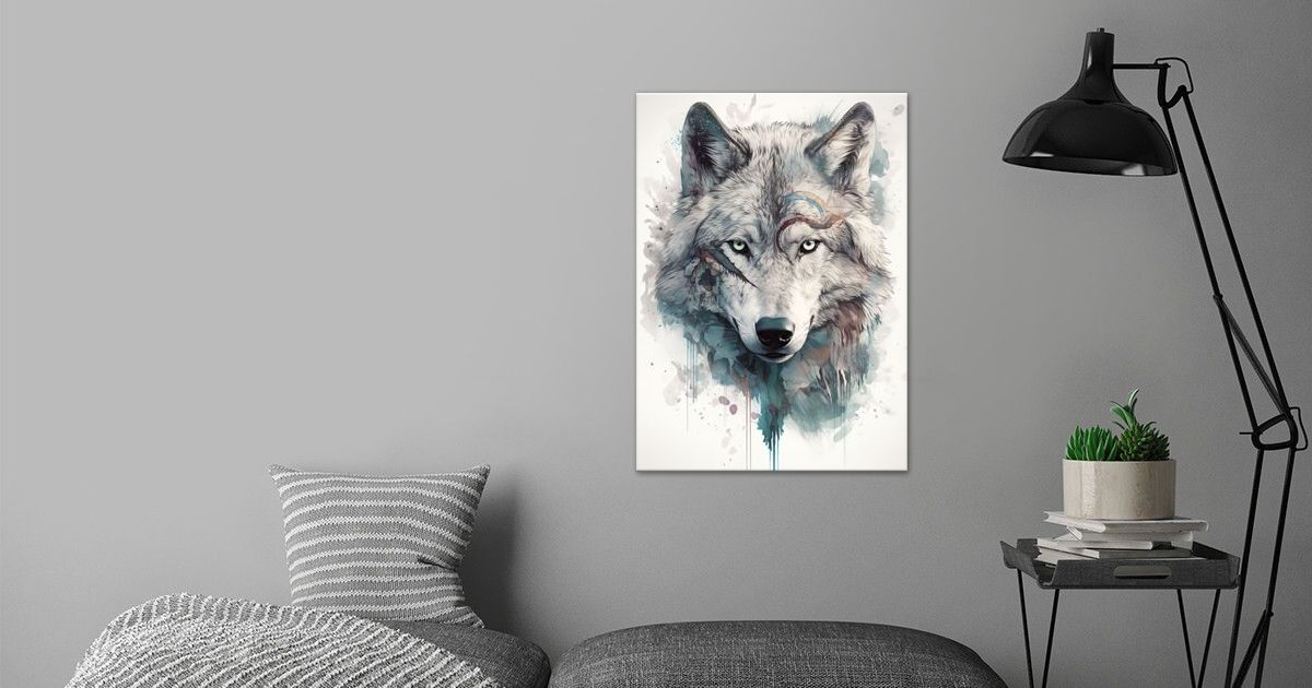 'Wild Spirit Wolf Artwork' Poster by IDD STUDIO | Displate